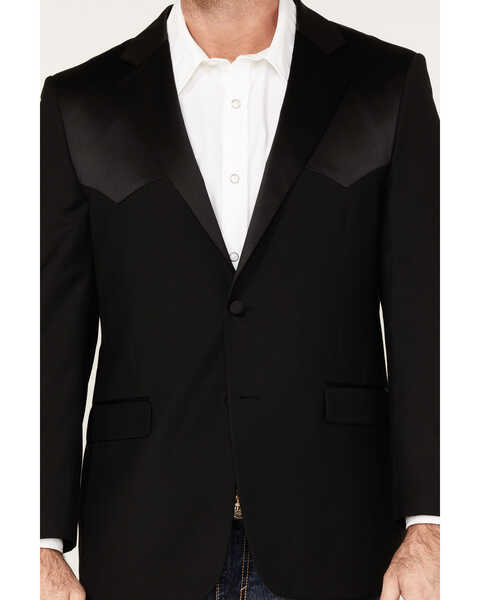 Image #3 - Cody James Men's Yellowstone Western Tux Paisley Lined Sportcoat, Black, hi-res