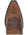 Laredo Women's Embroidered Leaf Western Performance Boots - Snip Toe, Tan, hi-res