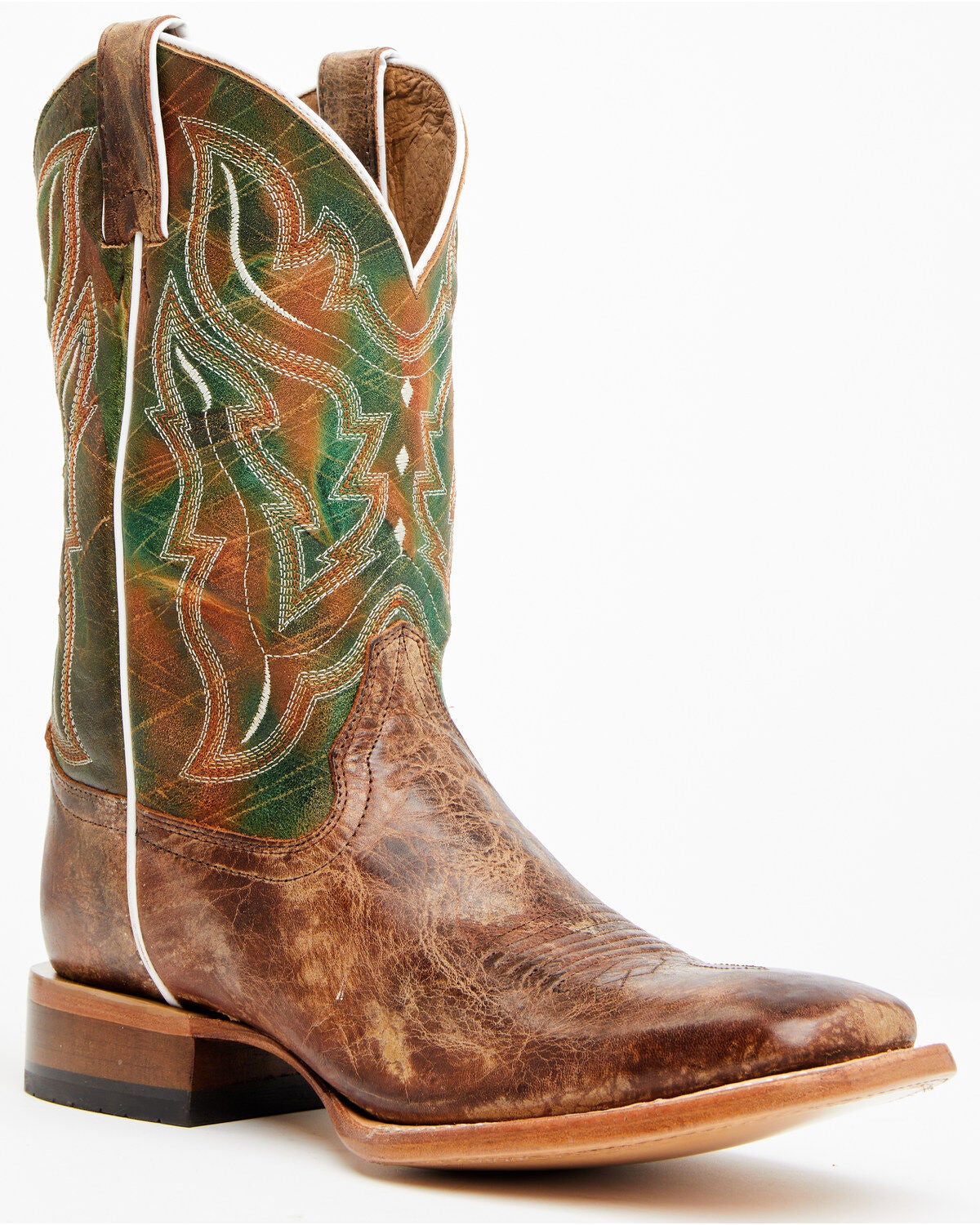 Cody James Men's Road Western Boots - Broad Square Toe, Brown, hi-res