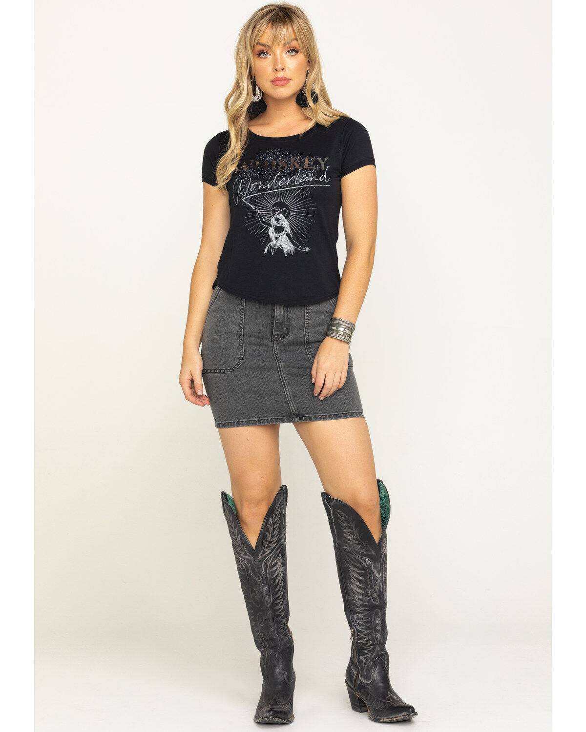 Image #6 - Shyanne Women's Black Whiskey Wonderland Graphic Tee , , hi-res