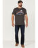 Image #2 - Flag & Anthem Men's Mountains Americana Graphic T-Shirt, Charcoal, hi-res