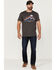 Image #2 - Flag & Anthem Men's Mountains Americana Graphic T-Shirt , Charcoal, hi-res
