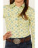 Image #3 - Cruel Girl Girls' Geo Print Long Sleeve Snap Western Shirt, Bright Green, hi-res
