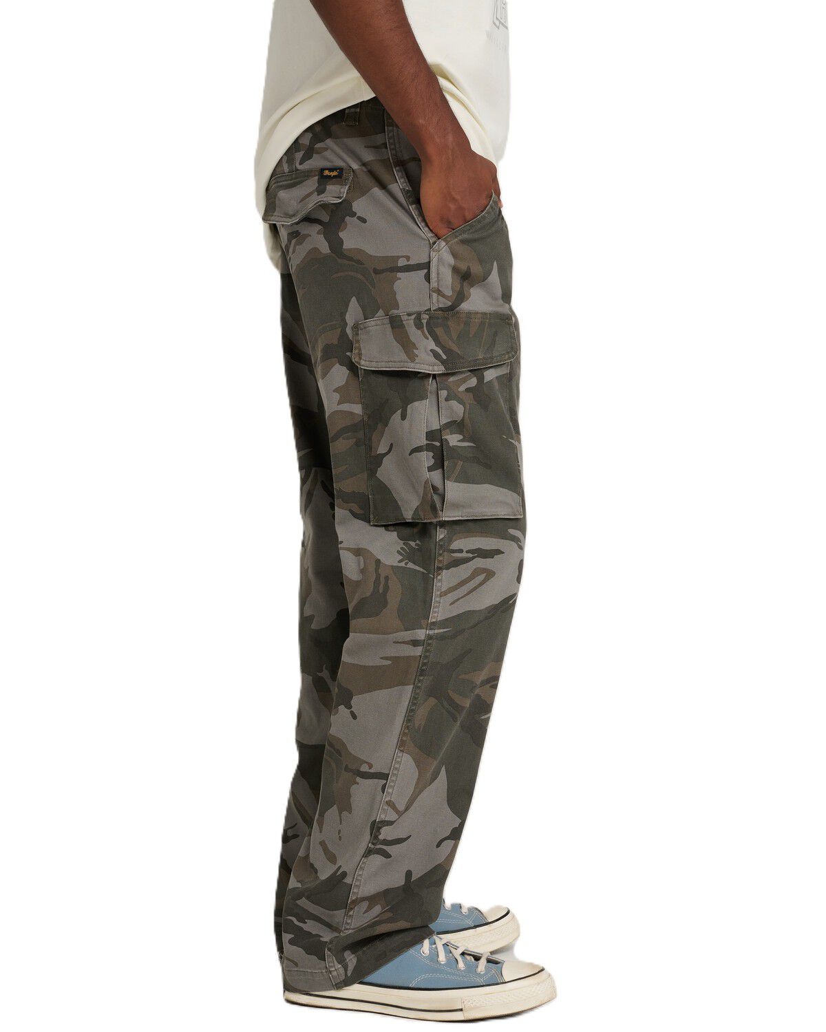 Image #3 - Wrangler X Stranger Things Men's 13MWX Mike Lucas Battlefield Camo Straight Leg Pants, Camouflage, hi-res