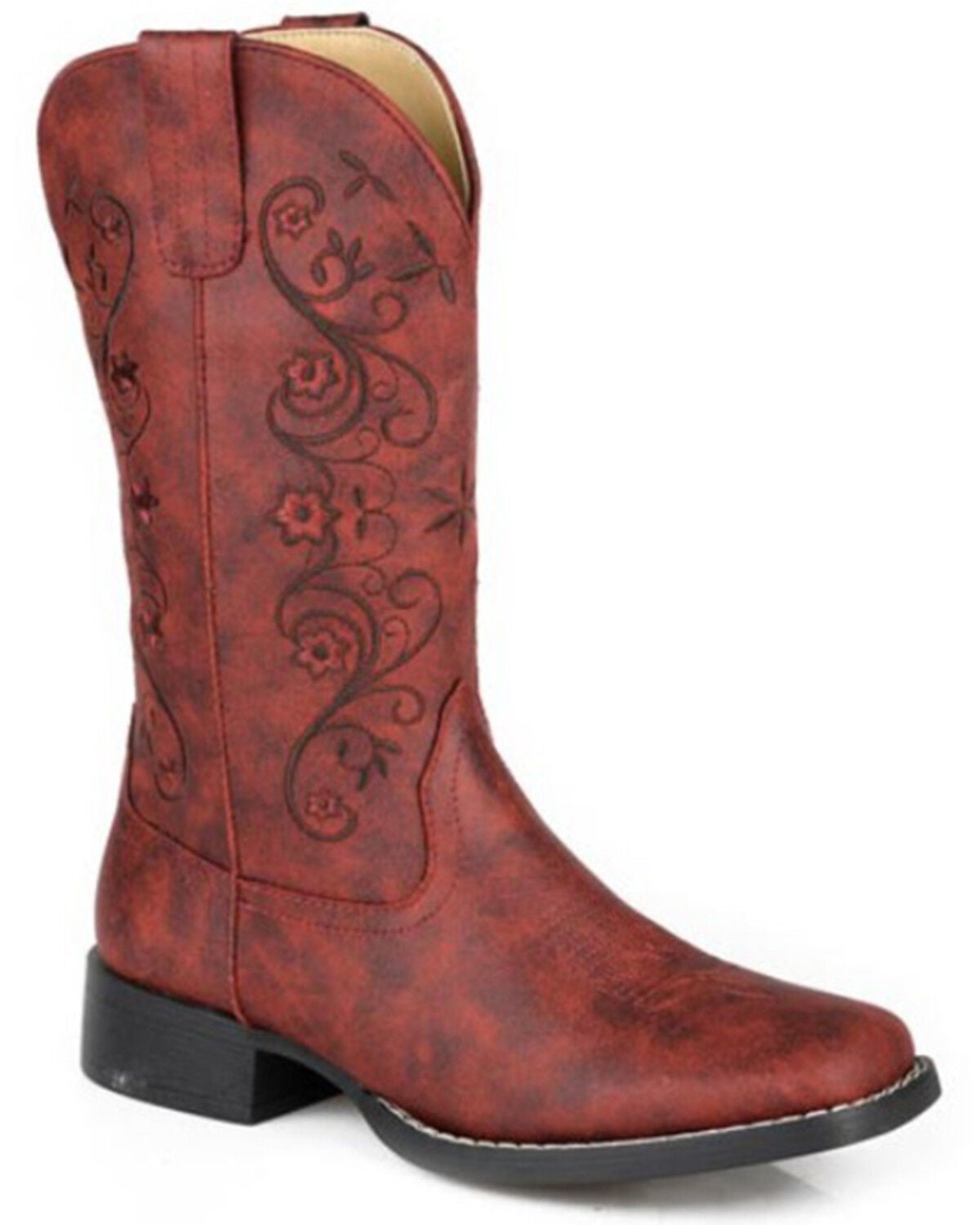 Roper Women's Bailey Western Boots - Square Toe, Red, hi-res