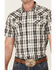 Image #3 - Cody James Men's Statement Dobby Plaid Short Sleeve Snap Western Shirt, White, hi-res