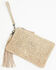 Image #2 - Shyanne Women's Avenly Floral Perforated Suede Wristlet Clutch, Tan, hi-res