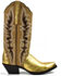 Dan Post Women's Eel Exotic Western Boot - Snip Toe , Gold, hi-res