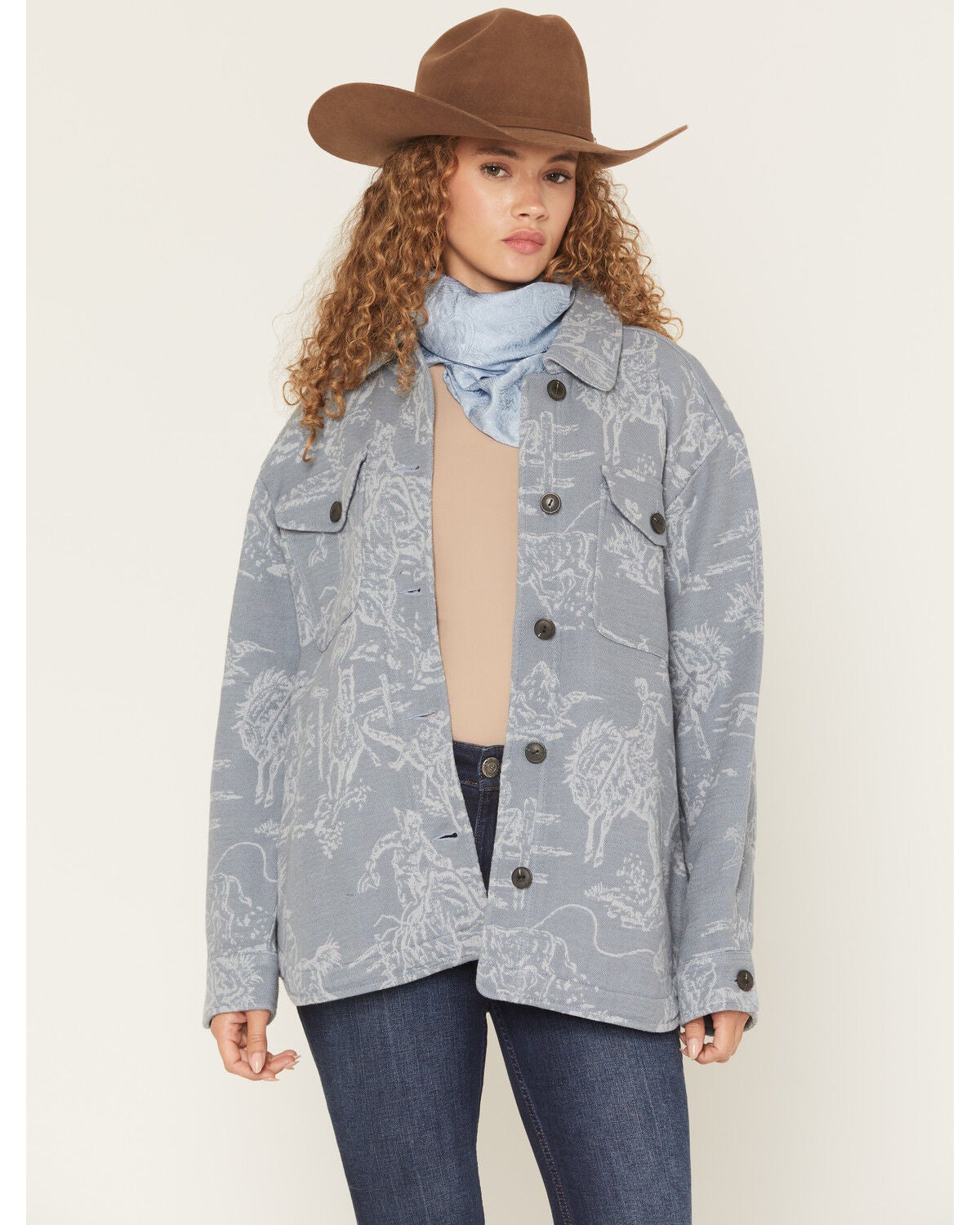 Pendleton Women's Shacket, Blue, hi-res