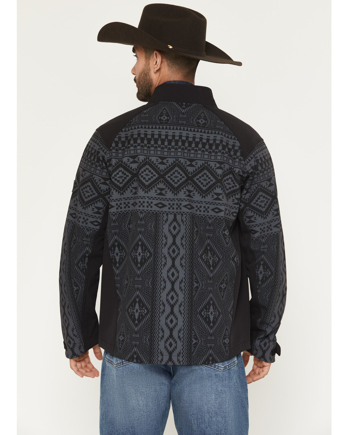 Image #4 - RANK 45® Men's Quintana Southwestern Print Softshell Jacket, Charcoal, hi-res