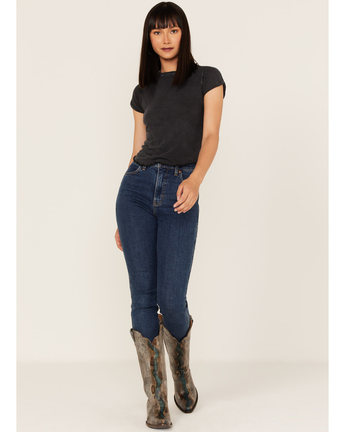 Image #2 - Free People Women's Be My Baby Tee, Black, hi-res