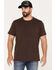 Brothers & Sons Men's Basic Pocket T-Shirt , Dark Brown, hi-res