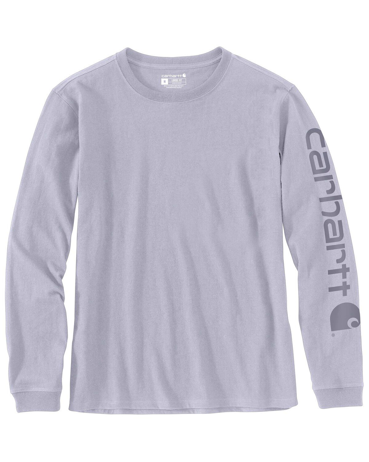 Image #1 - Carhartt Women's Loose Fit Heavyweight Long Sleeve Graphic Work Shirt, Lavender, hi-res