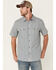 Image #1 - Moonshine Spirit Men's Santa Fe Dobby Plaid Short Sleeve Snap Western Shirt, Tan, hi-res