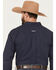 Image #4 - Ariat Men's Carmine Printed Long Sleeve Button-Down Western Shirt, Navy, hi-res