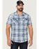 Image #1 - Flag & Anthem Men's Bartlett Vintage Plaid Short Sleeve Snap Western Shirt, , hi-res