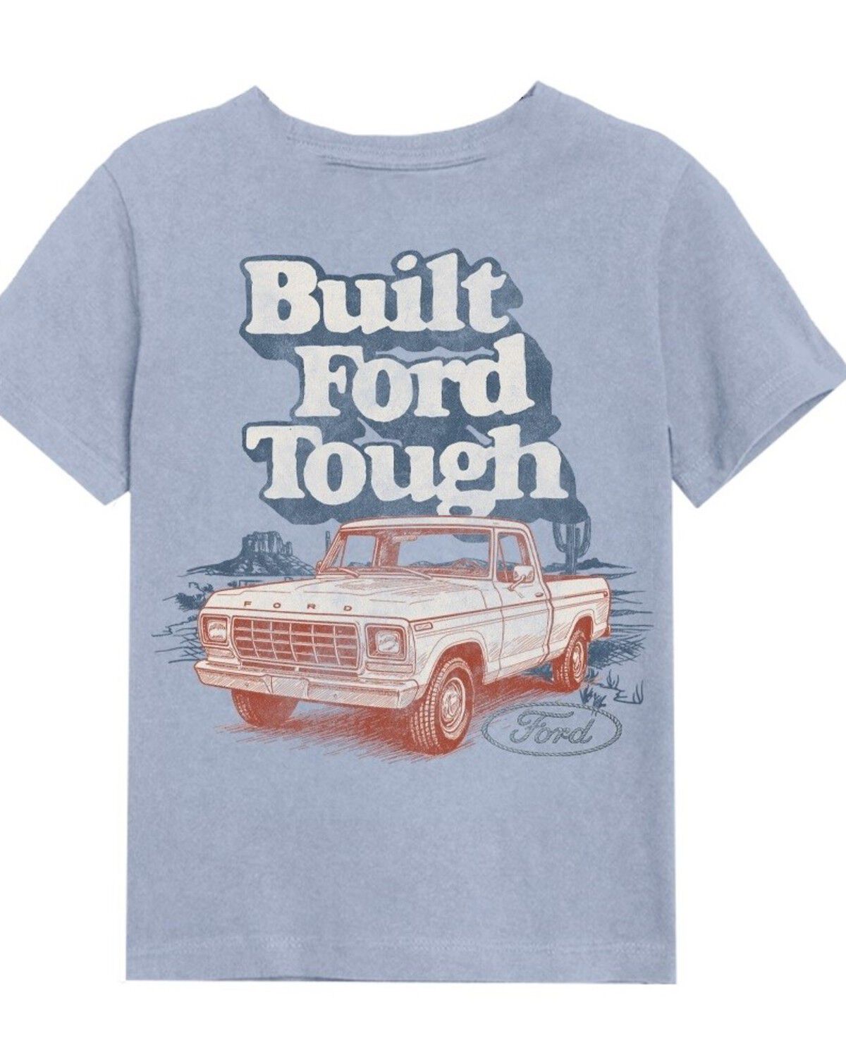 Merch Traffic Boys' Built Ford Tough Short Sleeve Graphic T-Shirt, Blue, hi-res