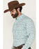 Image #2 - Ariat Men's Jerome Paisley Print Long Sleeve Button-Down Western Shirt - Big, Teal, hi-res