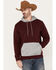 Image #2 - Hooey Men's Tundra Hooded Sweatshirt, Burgundy, hi-res