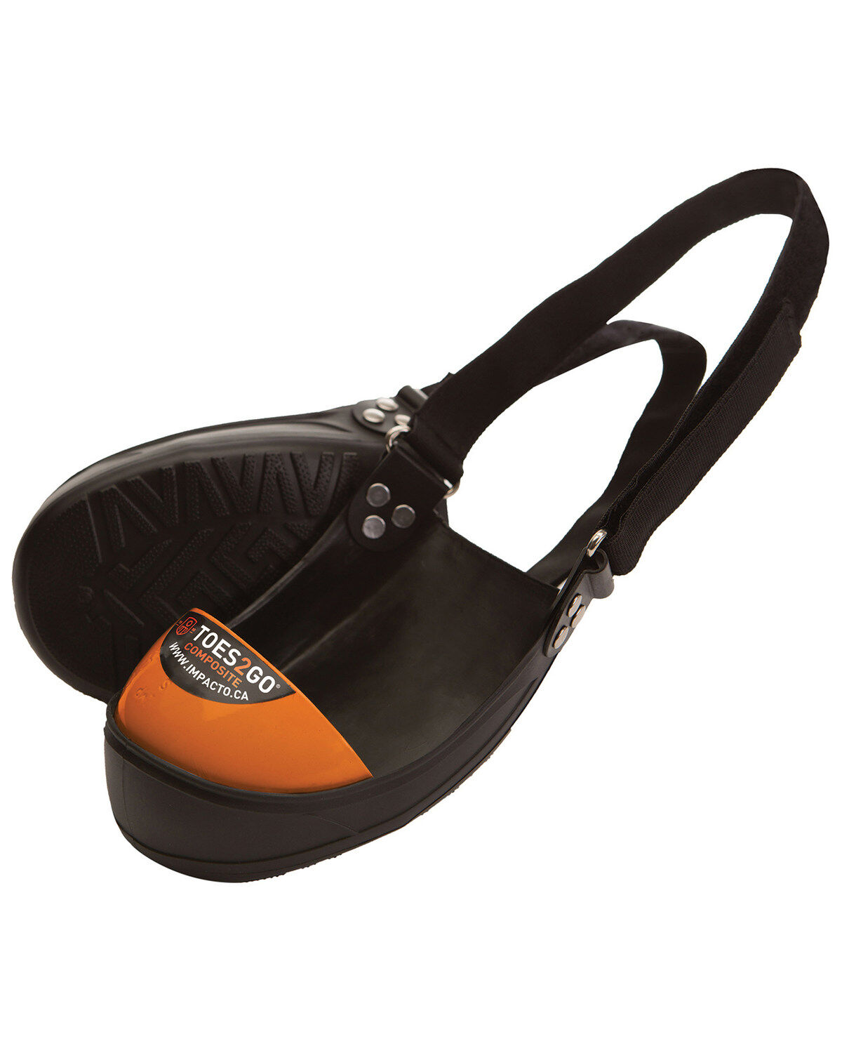 Image #1 - Impacto Toes2Go Composite Toe Cap - Large, Black/orange, hi-res
