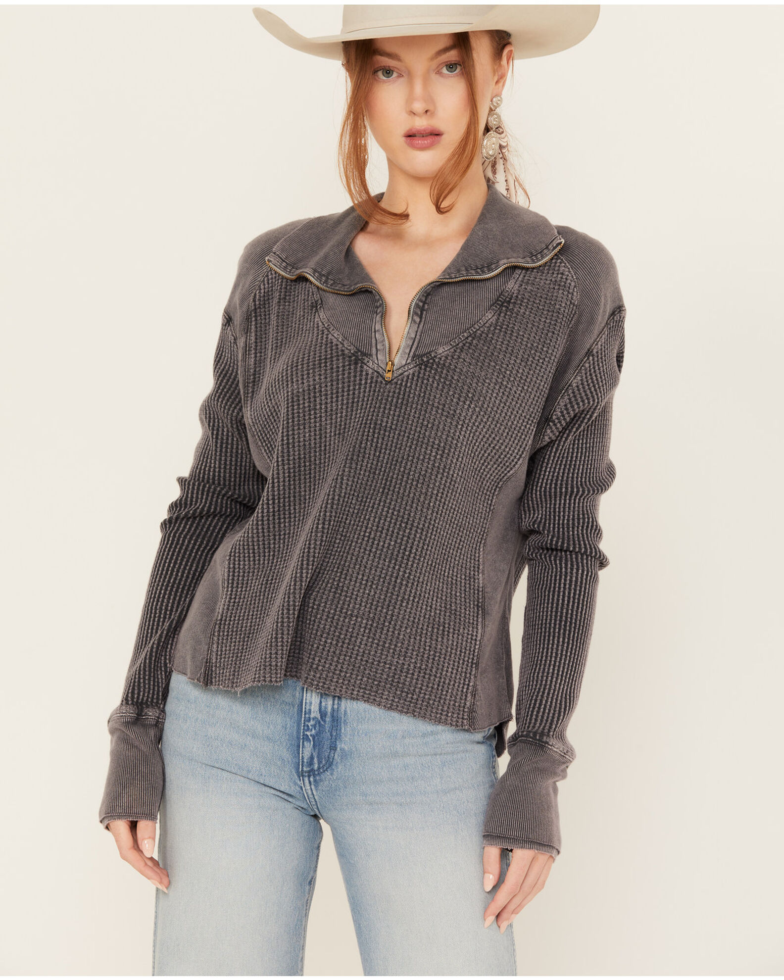 Free people og thermal pullover on sale
