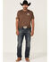 Howitzer Men's Brindle Liberty Defender Graphic Short Sleeve T-Shirt , Brown, hi-res