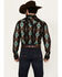Image #4 - Rock & Roll Denim Men's Southwestern Print Long Sleeve Snap Stretch Western Shirt, Black, hi-res