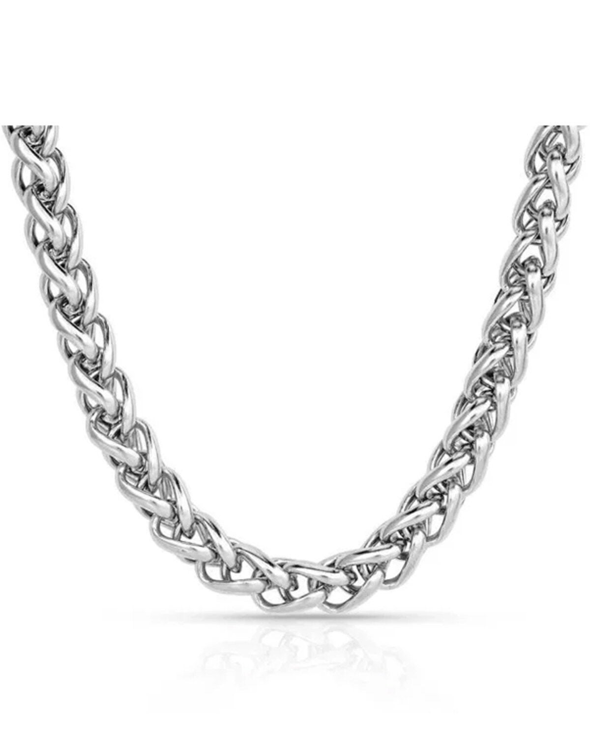 Montana Silversmiths Men's Wheat Chain Necklace, Silver, hi-res