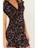 Idyllwind Women's Floral Print Ruched Dress, Black, hi-res