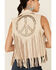 Understated Leather Women's Leather Peace Zip-Front Vest, Cream, hi-res