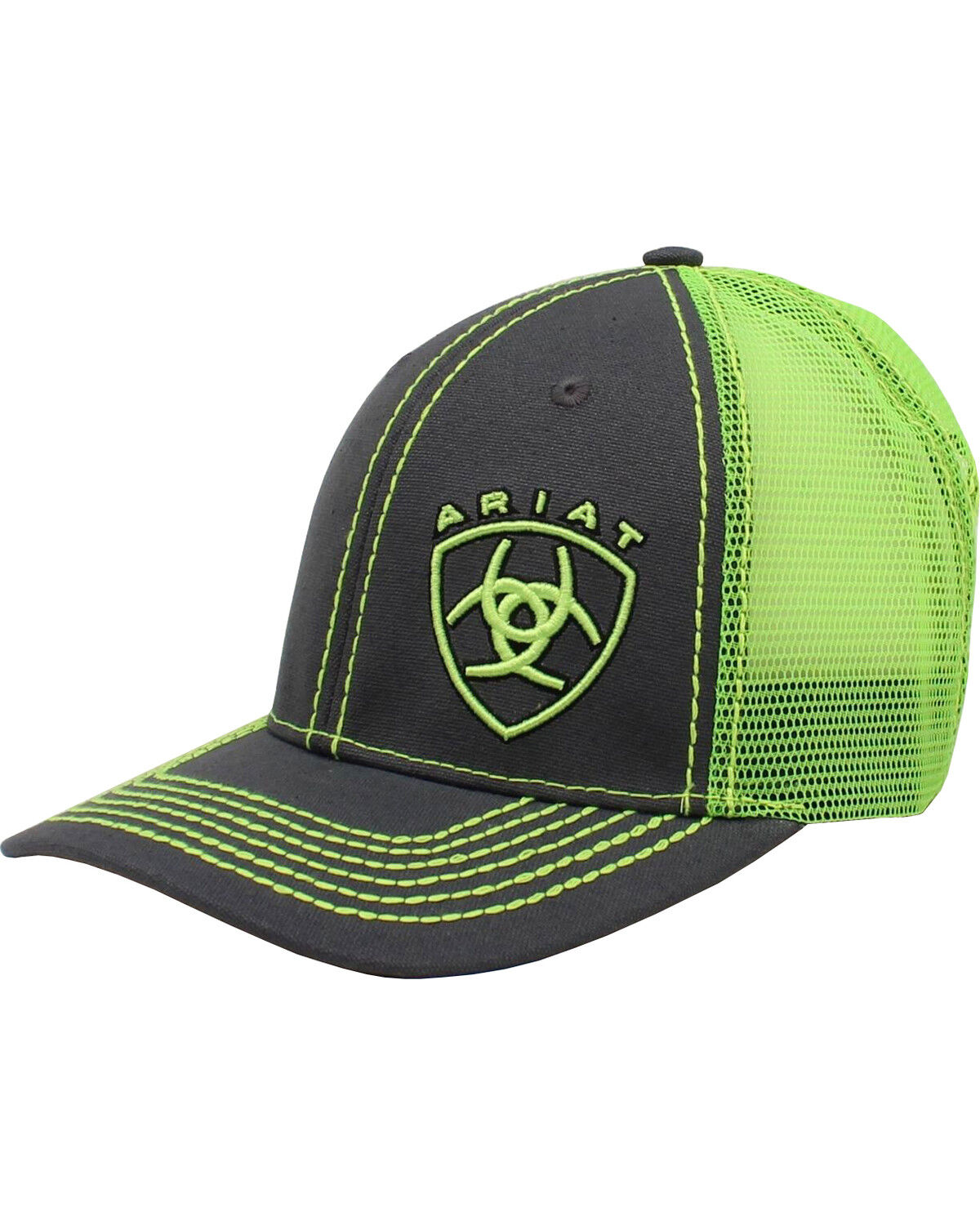 Image #1 - Ariat Men's Offset Logo Ball Cap, , hi-res