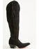 Image #2 - Corral Women's Fringe Tall Western Boots - Snip Toe, Black, hi-res