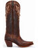 Shyanne Women's Mariel Floral Embroidered Studded Concho Western Boots - Snip Toe, Brown, hi-res