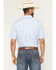 Image #4 - RANK 45® Men's Trailblazer Short Sleeve Button-Down Plaid Stretch Western Shirt, Light Blue, hi-res