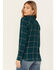 Image #4 - Shyanne Women's Plaid Print Long Sleeve Button-Down Western Shirt, Deep Teal, hi-res