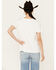 Blended Women's American Flag Steer Head Graphic Tee, Ivory, hi-res