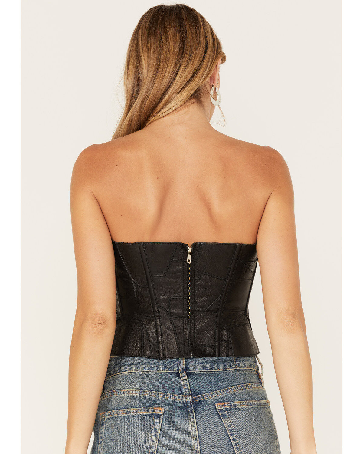 Image #5 - Understated Leather Women's Vixen Boned Leather Patched Corset, , hi-res