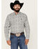 Image #1 - Cinch Men's Paisley Print Long Sleeve Button-Down Western Shirt, White, hi-res