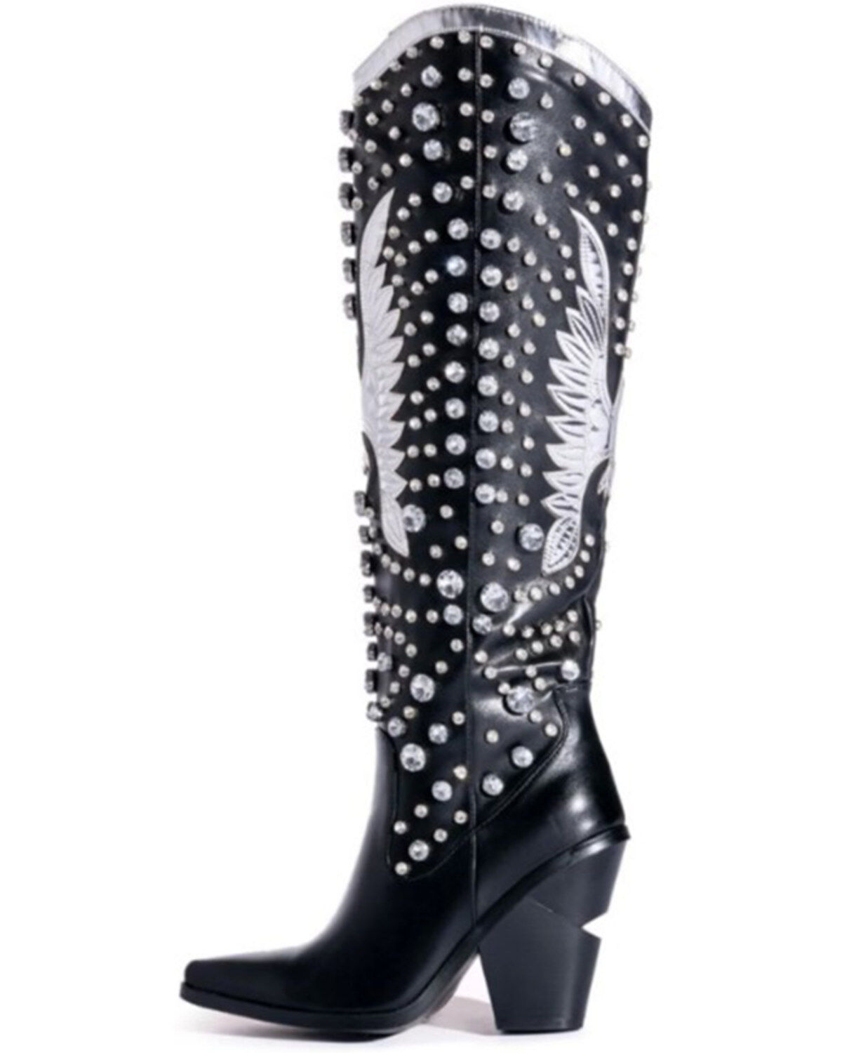 Product Name:  Azalea Wang Women's Upbeat Rhinestone Western Boots - Pointed Toe
