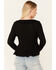 Image #4 - Bila77 Women's Ruffle Front Maxella Long Sleeve Top, Black, hi-res