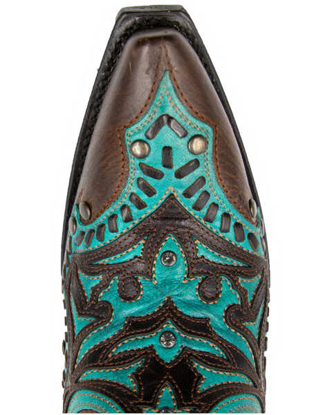 Image #2 - Black Star Women's San Angelo Western Boots - Snip Toe, Chocolate, hi-res