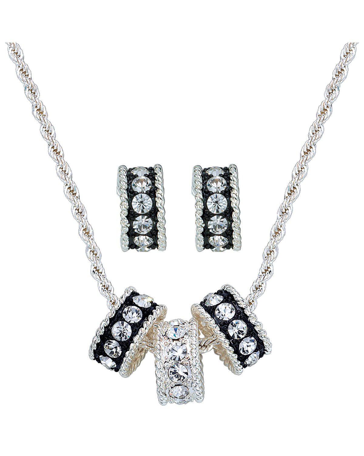 Montana Silversmiths Women's Tri-Eternity Jewelry Set, Silver, hi-res