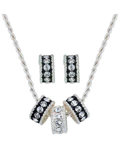 Montana Silversmiths Women's Tri-Eternity Jewelry Set, Silver, hi-res