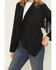 Image #3 - Shyanne Women's Cascade Front Fringe Faux Suede Fringe Jacket, Black, hi-res