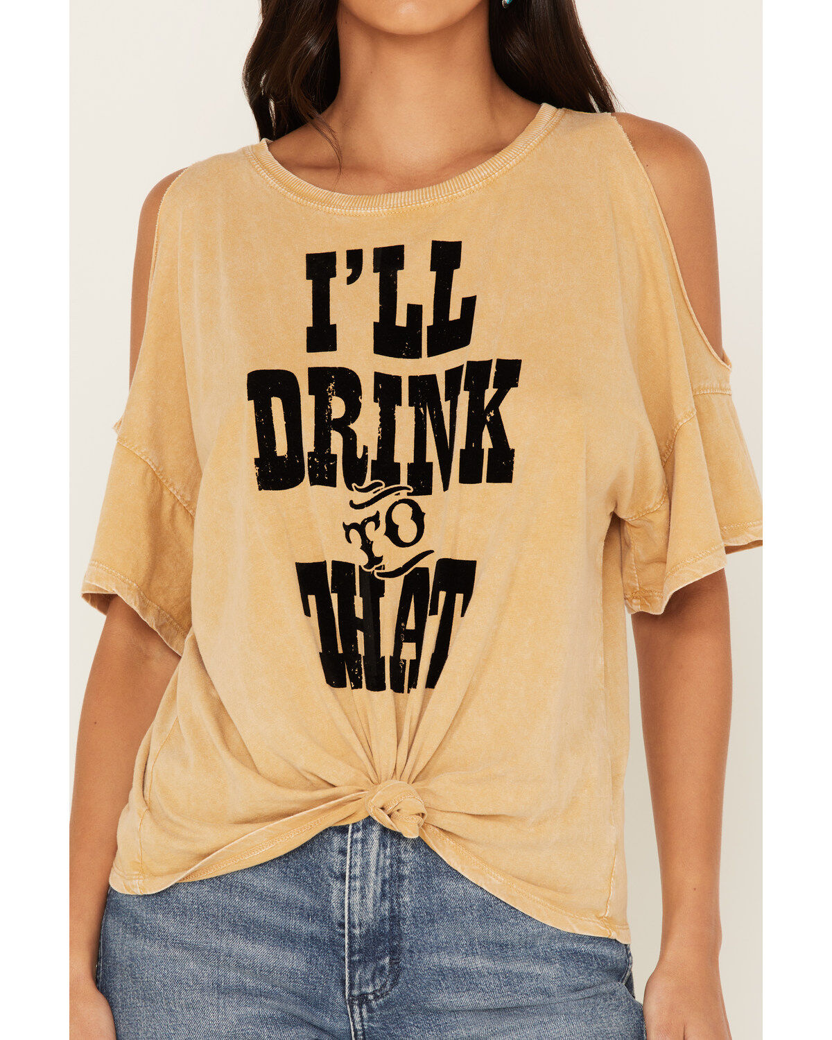 Image #3 - White Crow Women's I'll Drink To That Cold Shoulder Tee, , hi-res