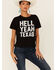 Blended Women's Hell Yeah Texas Graphic Short Sleeve Crop Tee  , , hi-res