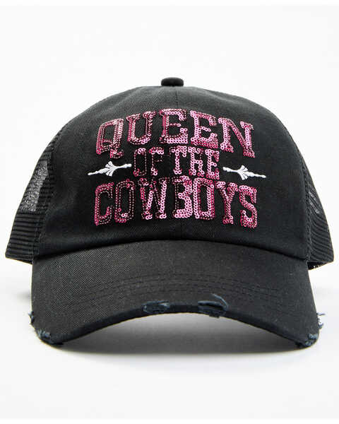 Idyllwind Women's Queen Of The Cowboys Baseball Cap, Black, hi-res