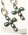 Image #2 - Shyanne Women's Cross Statement Earrings, Silver, hi-res