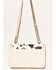 Image #3 - Wrangler X Boot Barn Women's Cow Print Large Clutch with Chain Strap, Beige, hi-res