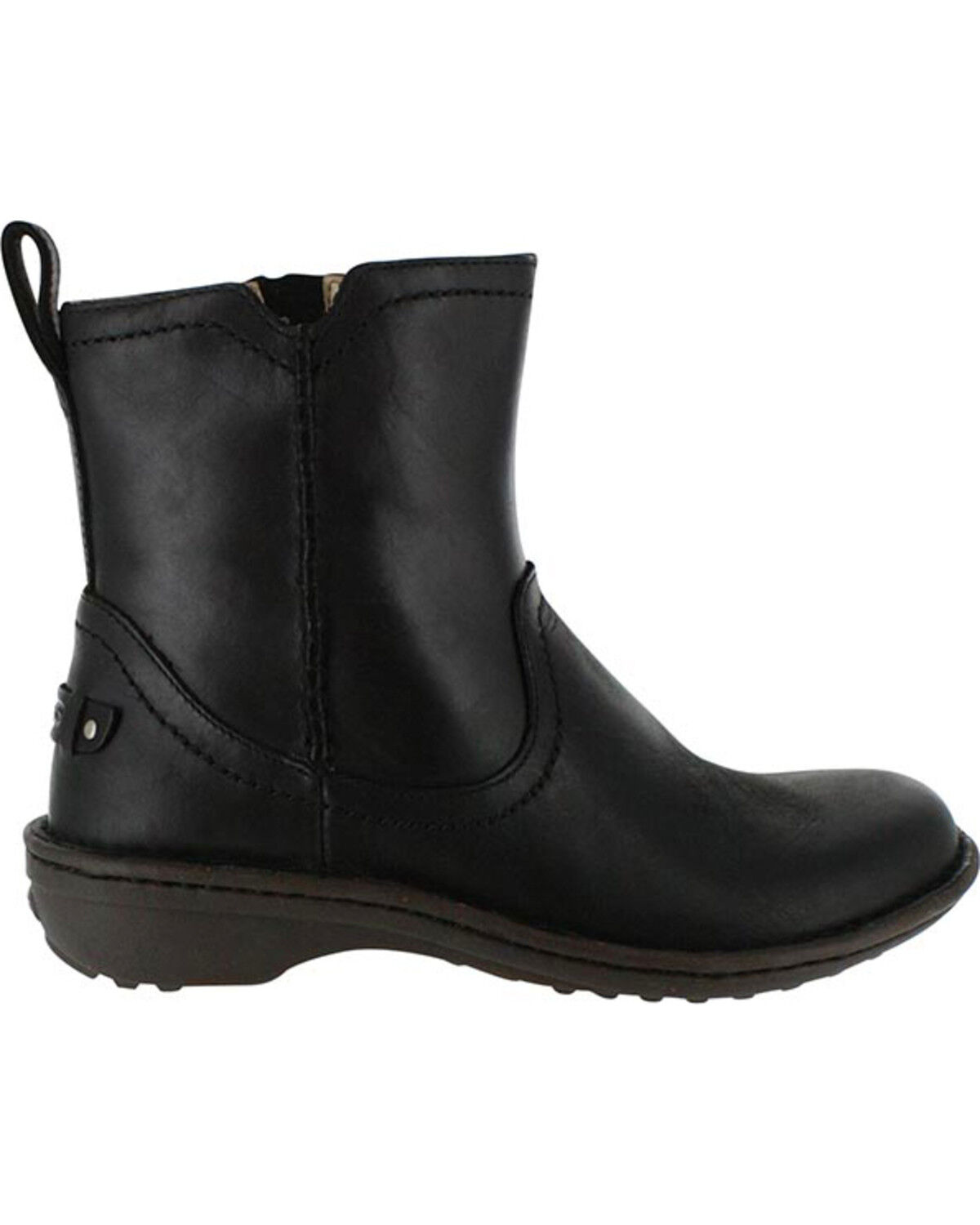 short black leather uggs